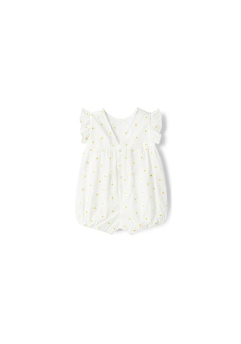 Romper With Flower Embroidery IL GUFO | P25PQ047C5053010